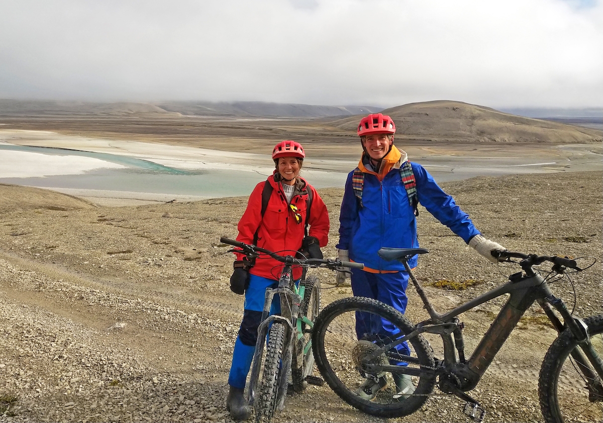 Guests mountain biking at Arctic Watch
