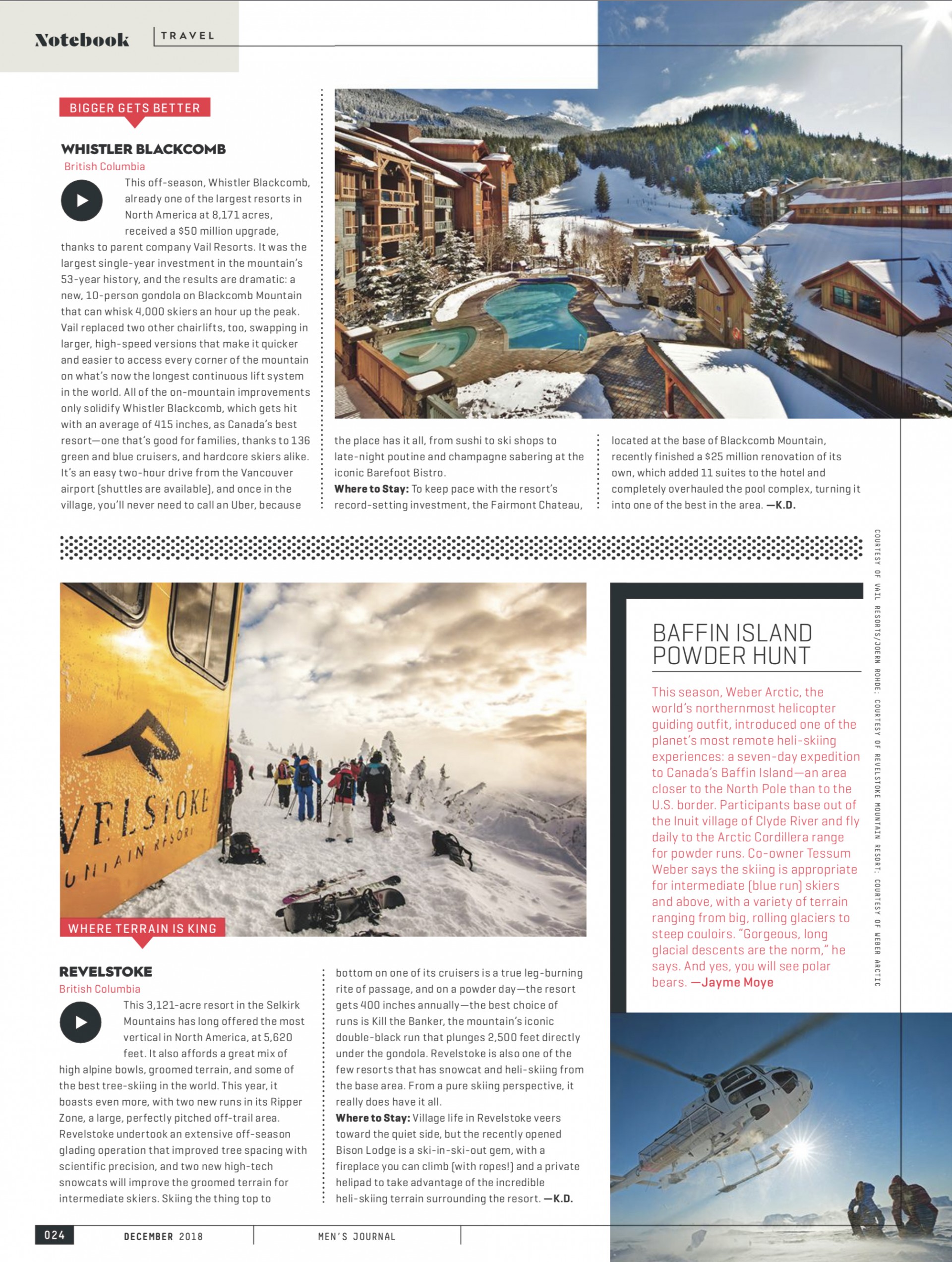 Weber Arctic Baffin Island Heliskiing featured in Men’s Journal