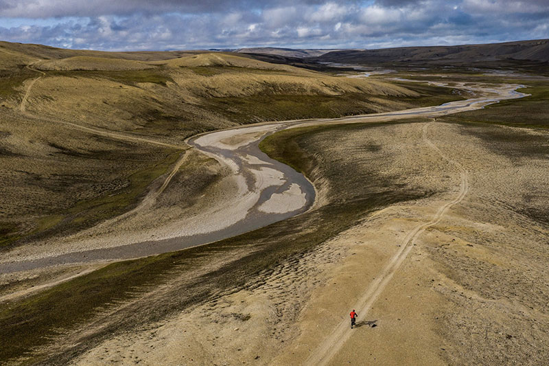 Electric Mountain Biking On The Tundra (Credit: Dan Achber)